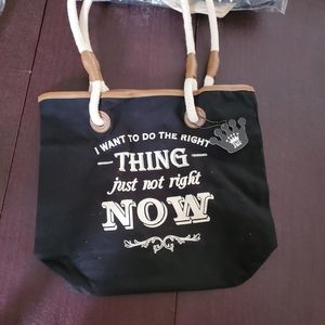 Jkc tote fun quote NWT Jessica Kagan Cushman